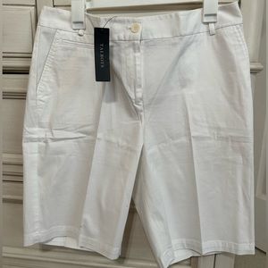 Talbots white Bermuda shorts new with tags